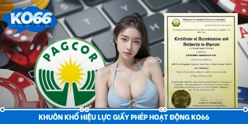 Khuôn khổ hiệu lực GIẤY PHÉP HOẠT ĐỘNG Ko66